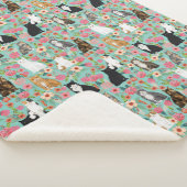 Katzen Vintage Blütenminze Sherpadecke (3/4)