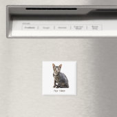 Katzen Vintages Portrait Pet Tomcat Tierdesign Magnet (In Situ (Geschirrspüler))