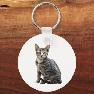 Katzen Vintages Portrait Pet Tomcat Tierdesign Schlüsselanhänger