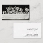 Katzen Vintages Tee Visitenkarte (Vorne/Hinten)