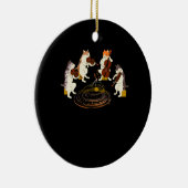 Katzen Violine Cello Chat Lover Keramik Ornament (Rechts)