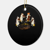 Katzen Violine Cello Chat Lover Keramik Ornament (Links)