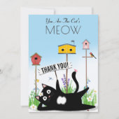Katzen Vögel Garten Danke (Vorderseite)