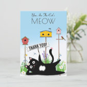 Katzen Vögel Garten Danke (Stehend Vorderseite)