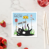 Katzen Vögel Garten Danke Serviette (Beispiel)