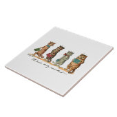 Katzen von Louis Wain singen Fliese (Seite)