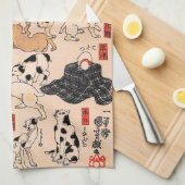Katzen von Utagawa Kuniyoshi Geschirrtuch (Viertel Falte)