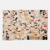 Katzen von Utagawa Kuniyoshi Geschirrtuch (Horizontal)