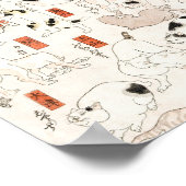 Katzen von Utagawa Kuniyoshi Poster (Ecke)