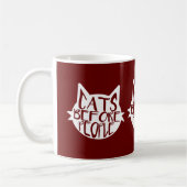 Katzen vor der Anwendung Kaffeetasse (Links)