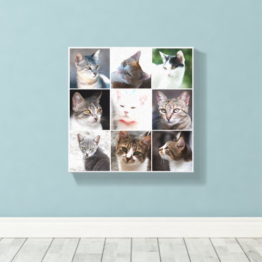 KATZEN - Vorlage Leinwanddruck (Insitu (Holzboden))