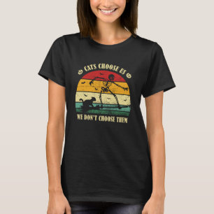 Katzen wählen uns. Vintage Retro Halloween Grusel T-Shirt