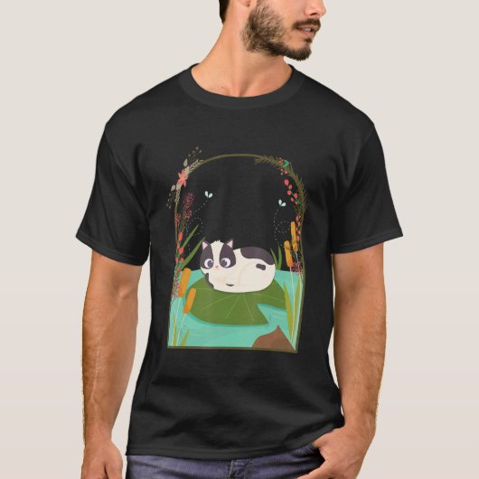 Katzen-Waldkern-Häuschen T-Shirt (Vorderseite)