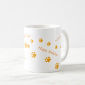 Katzen Walk Orange Paws Kaffeetasse (VorderseiteRechts)
