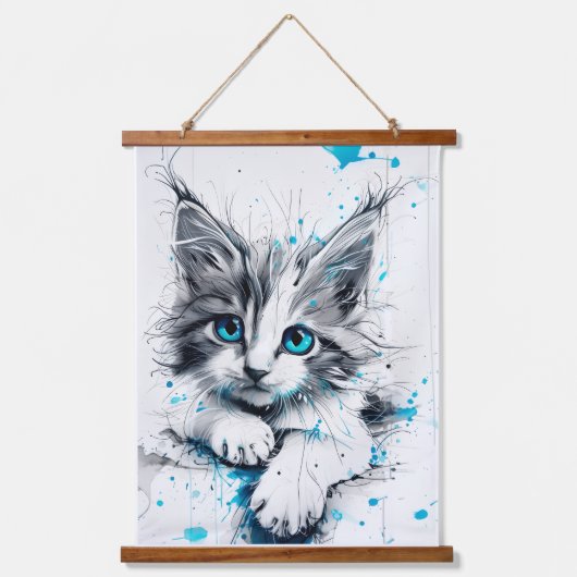 Katzen Wandbehang Teppich Kätzchen (Vorderseite)