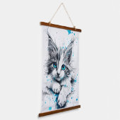 Katzen Wandbehang Teppich Kätzchen (Gewinkelt)