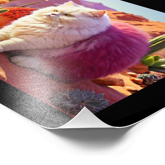 Katzen-Wandkunst-Dekor Fotodruck (Ecke)