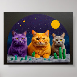 Katzen-Wandkunst für Katzenliebhaber Poster