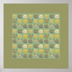 Katzen-Wandkunst Poster