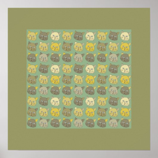 Katzen-Wandkunst Poster (Vorne)