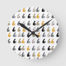 Katzen Wanduhr