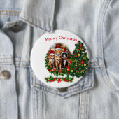 Katzen Weihnachten Button (Beispiel)