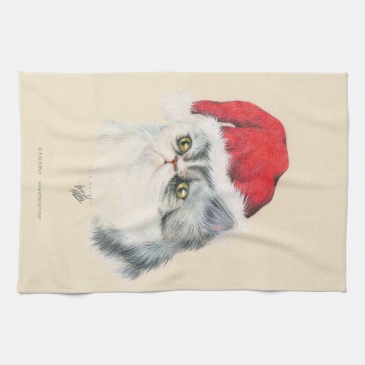 Katzen-Weihnachten Handtuch (Horizontal)