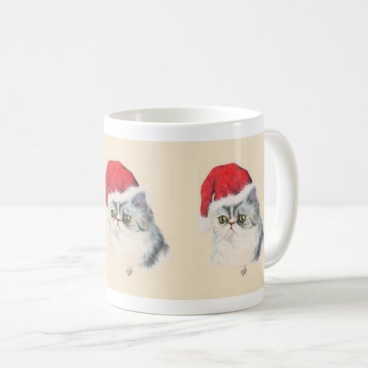 Katzen-Weihnachten Kaffeetasse (VorderseiteRechts)