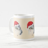 Katzen-Weihnachten Kaffeetasse (Vorderseite Links)