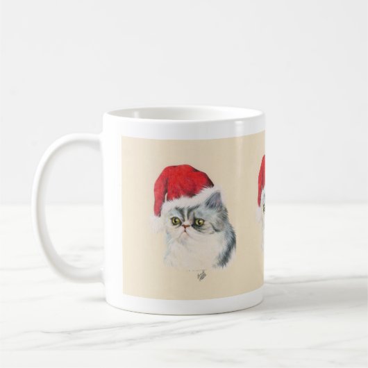 Katzen-Weihnachten Kaffeetasse (Links)