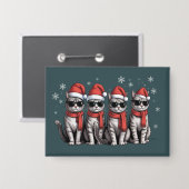 Katzen Weihnachten Katze Mama Urlaub Weihnachten W Button (Vorderseite/Rückseite)