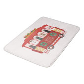 Katzen Weihnachten Trolly Meowy Weihnachten Badematte (Schrägansicht)