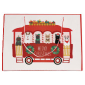 Katzen Weihnachten Trolly Meowy Weihnachten Große Geschenktüte (Vorderseite)