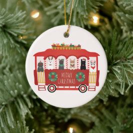 Katzen Weihnachten Trolly Meowy Weihnachten Keramik Ornament