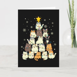 Katzen-Weihnachtsbaum-Geschenk, Katzenliebhaber-De Karte