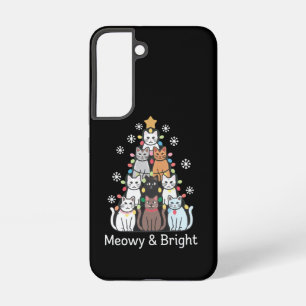 Katzen Weihnachtsbaum Meowy Hell Cute Xmas Samsung Galaxy Hülle