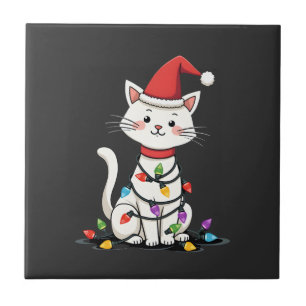 Katzen-Weihnachtsbaum-Weihnachten (1) Fliese