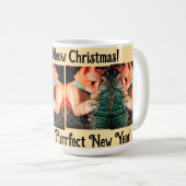 Katzen-Weihnachtsfoto-Text anpassen Kaffeetasse (VorderseiteRechts)