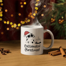 Katzen-Weihnachtskaffee und Katzenliebhaber-Feiert