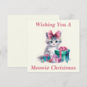 Katzen-Weihnachtskarte Dankeskarte (Vorne/Hinten)