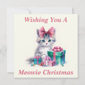 Katzen-Weihnachtskarte Dankeskarte (Vorderseite)
