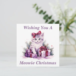 Katzen-Weihnachtskarte Dankeskarte