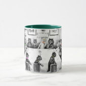 Katzen-Weihnachtskatastrophe durch Louis Wain Tasse (Zentrum)