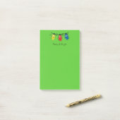 Katzen-Weihnachtslichter Lustig Miauzend und Hell Post-it Klebezettel (Auf Schreibtisch)