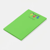 Katzen-Weihnachtslichter Lustig Miauzend und Hell Post-it Klebezettel (angewinkelt)