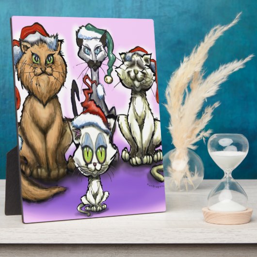 Katzen Weihnachtsmäntel Fotoplatte (Seite)