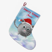 Katzen-WeihnachtsStrumpf Großer Weihnachtsstrumpf (Vorderansicht (hängend))