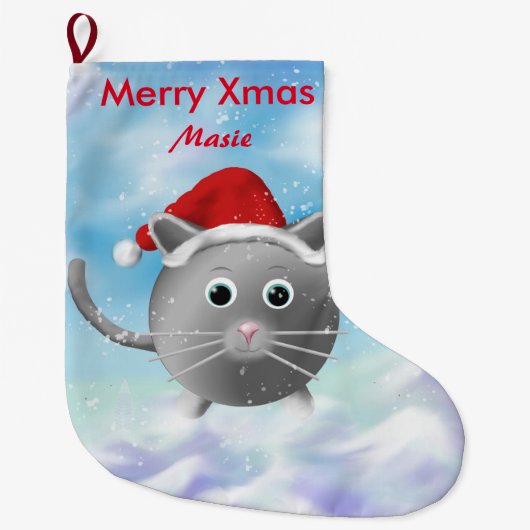 Katzen-WeihnachtsStrumpf Großer Weihnachtsstrumpf (Vorderseite)