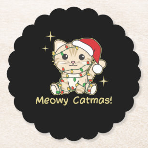 Katzen Weihnachtstiere Niedliche Katzen Meowy Catm Untersetzer