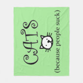 Katzen, weil Menschen Sind zum Kotzen Fleecedecke (Vorderseite)